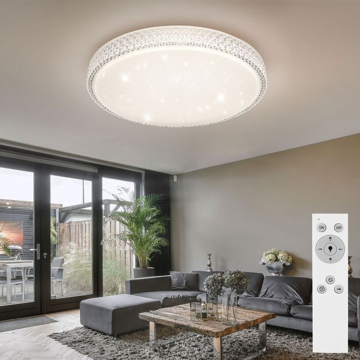 Πλαστική Πλαφονιέρα Οροφής 50×8.7cm 60W 4800LM 220V με Ενσωματωμένα LED σε Ψυχρό – Θερμό – Φυσικό Λευκό Φωτισμό και Τηλεχειριστήριο Πλαστική Πλαφονιέρα Οροφής 50×8.7cm 60W 4800LM 220V με Ενσωματωμένα LED σε Ψυχρό – Θερμό – Φυσικό Λευκό Φωτισμό και Τηλεχειριστήριο