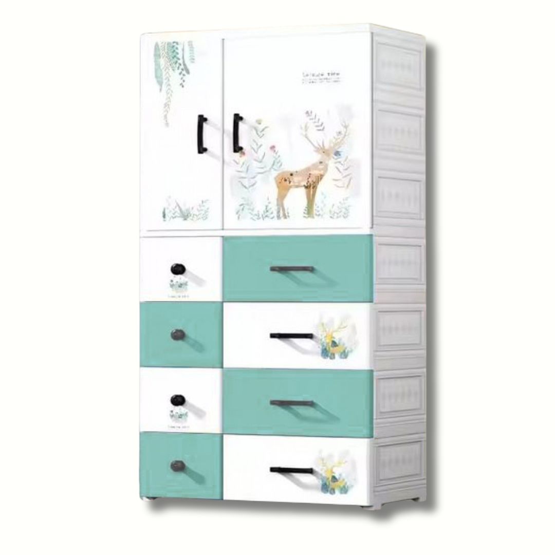 Πλαστική Τροχήλατη Ντουλάπα με 8 Συρτάρια 146.5 x 67.5 x 40.5 cm Πλαστική Τροχήλατη Ντουλάπα με 8 Συρτάρια 146.5 x 67.5 x 40.5 cm