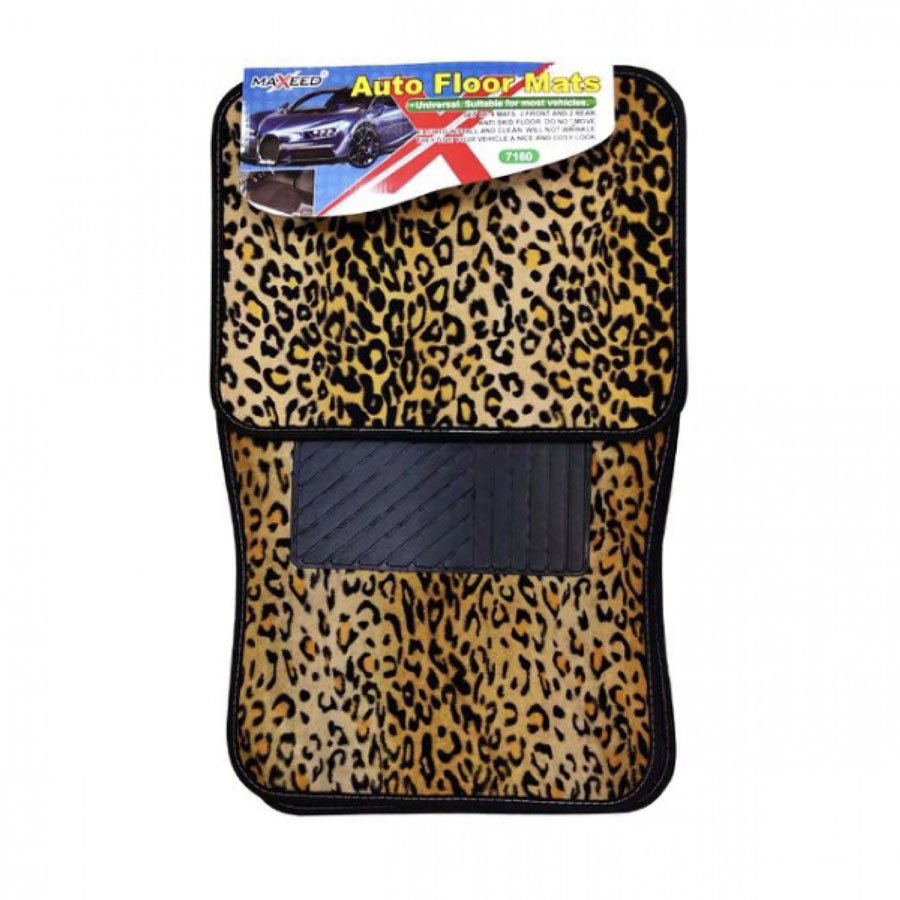 Πλήρες Σετ 4 Universal Αντιολισθητικά Πατάκια Αυτοκινήτου Μοκέτα Λεοπάρ - 4 Τεμάχια Πλήρες Σετ 4 Universal Αντιολισθητικά Πατάκια Αυτοκινήτου Μοκέτα Λεοπάρ - 4 Τεμάχια