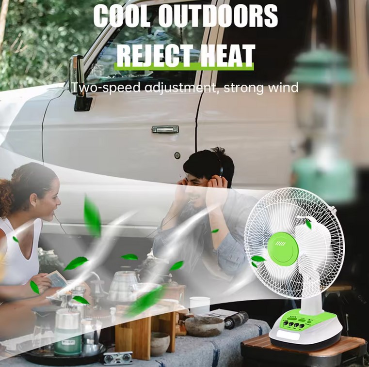 Πολυλειτουργικός Ηλιακά Επαναφορτιζόμενος Ανεμιστήρας 2 Ταχυτήτων με Πάνελ, Φωτισμό LED & Θύρα Φόρτισης USB - GDPLUS Πολυλειτουργικός Ηλιακά Επαναφορτιζόμενος Ανεμιστήρας 2 Ταχυτήτων με Πάνελ, Φωτισμό LED & Θύρα Φόρτισης USB - GDPLUS