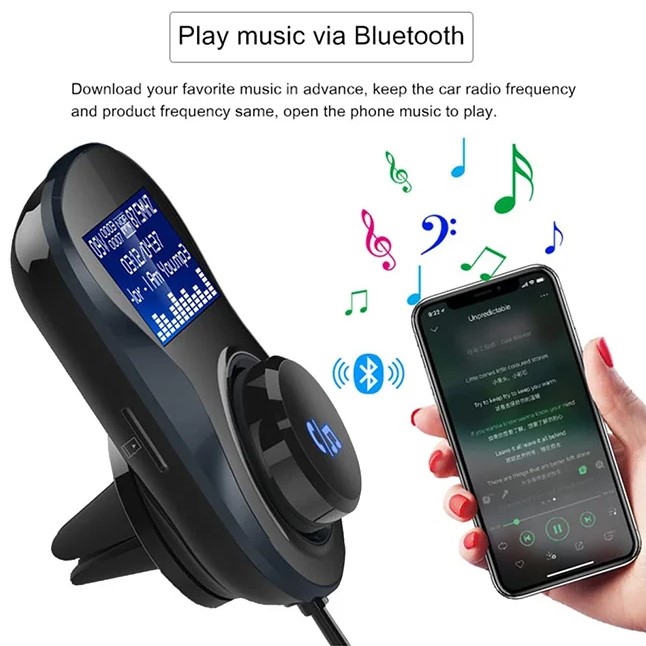 Πομπός FM Transmitter Αυτοκινήτου με Bluetooth, Φορτιστή, Οθόνη LCD & Micro SD Πομπός FM Transmitter Αυτοκινήτου με Bluetooth, Φορτιστή, Οθόνη LCD & Micro SD