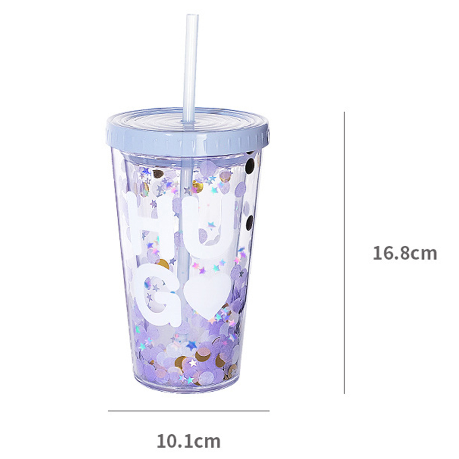 Ποτήρι με Καπάκι & Καλαμάκι 450ml Πλαστικό Ποτήρι με Καπάκι & Καλαμάκι 450ml Πλαστικό
