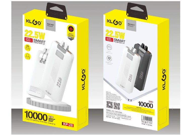 Power Bank 10000mAh 22,5W - Φορητή Μπαταρία Φόρτισης Συσκευών Type-C KLGO Power Bank 10000mAh 22,5W - Φορητή Μπαταρία Φόρτισης Συσκευών Type-C KLGO