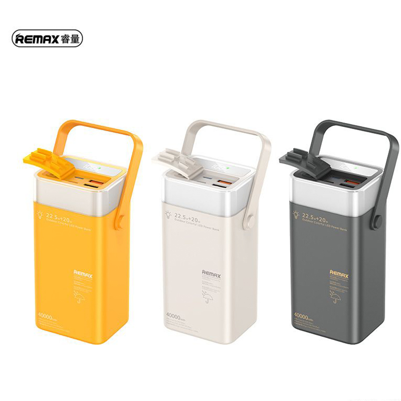 Power Bank Remax - Μπαταρία Γρήγορης Φορτιστής 40.000mAh με - Φακό & Θύρες USB, Type-C, Micro USB Λευκό Power Bank Remax - Μπαταρία Γρήγορης Φορτιστής 40.000mAh με - Φακό & Θύρες USB, Type-C, Micro USB Λευκό