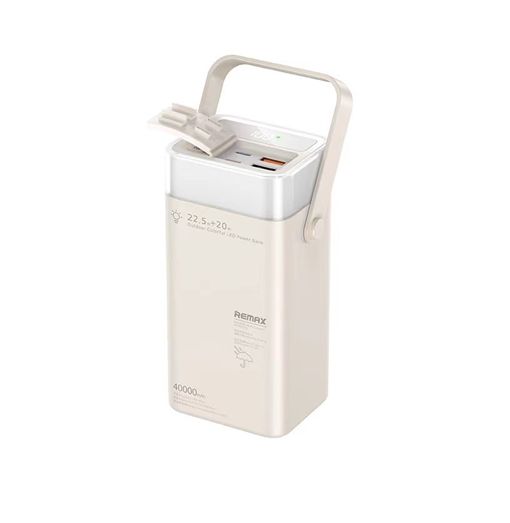 Power Bank Remax - Μπαταρία Γρήγορης Φορτιστής 40.000mAh με - Φακό & Θύρες USB, Type-C, Micro USB Λευκό Power Bank Remax - Μπαταρία Γρήγορης Φορτιστής 40.000mAh με - Φακό & Θύρες USB, Type-C, Micro USB Λευκό
