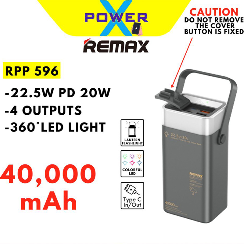 Power Bank Remax - Μπαταρία Γρήγορης Φορτιστής 40.000mAh με - Φακό & Θύρες USB, Type-C, Micro USB Λευκό Power Bank Remax - Μπαταρία Γρήγορης Φορτιστής 40.000mAh με - Φακό & Θύρες USB, Type-C, Micro USB Λευκό