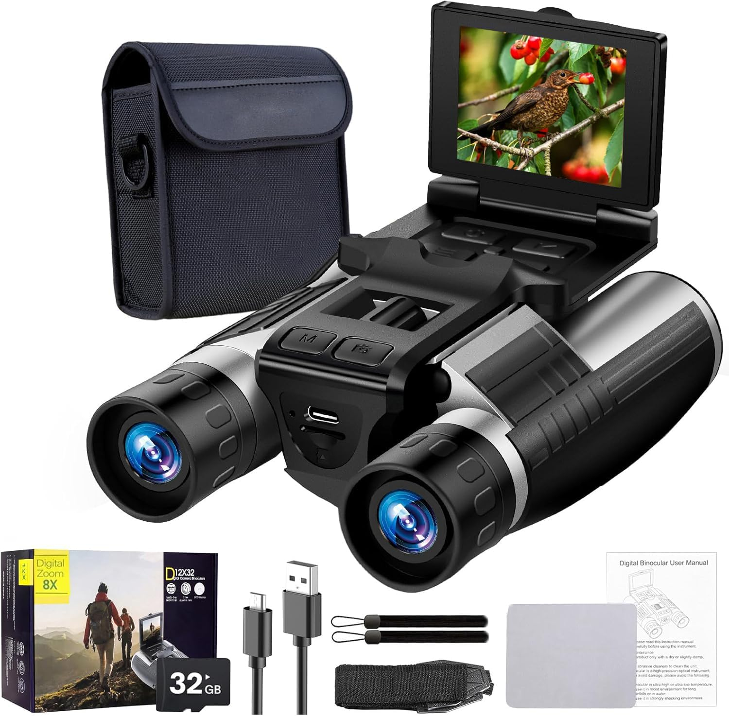 Ψηφιακά Κιάλια Με Κάμερα 48MP 2.5K Και Οθόνη LCD 2.4″ με Κάρτα 32GB Ψηφιακά Κιάλια Με Κάμερα 48MP 2.5K Και Οθόνη LCD 2.4″ με Κάρτα 32GB