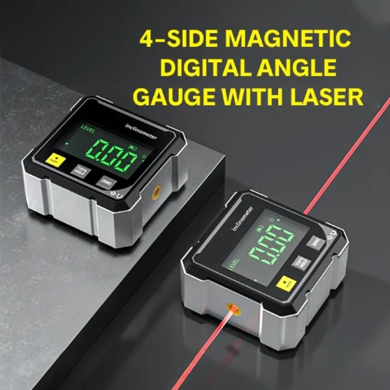Ψηφιακό Γωνιόμετρο Ακριβείας με Διπλό Laser, Μαγνήτη & LED Οθόνη Ψηφιακό Γωνιόμετρο Ακριβείας με Διπλό Laser, Μαγνήτη & LED Οθόνη