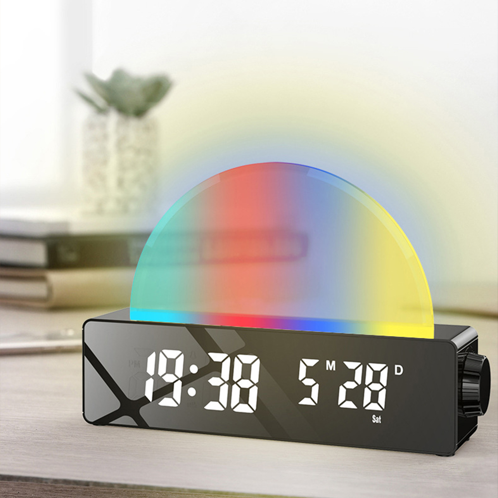 Ψηφιακό Ρολόι HD LED Επιτραπέζιο με Ξυπνητήρι Προσομοιωτής Ανατολής και Δύσης του Ηλίου με USB Θήρα Ψηφιακό Ρολόι HD LED Επιτραπέζιο με Ξυπνητήρι Προσομοιωτής Ανατολής και Δύσης του Ηλίου με USB Θήρα