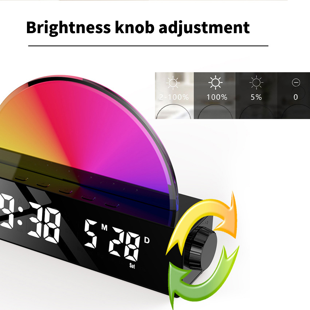Ψηφιακό Ρολόι HD LED Επιτραπέζιο με Ξυπνητήρι Προσομοιωτής Ανατολής και Δύσης του Ηλίου με USB Θήρα Ψηφιακό Ρολόι HD LED Επιτραπέζιο με Ξυπνητήρι Προσομοιωτής Ανατολής και Δύσης του Ηλίου με USB Θήρα