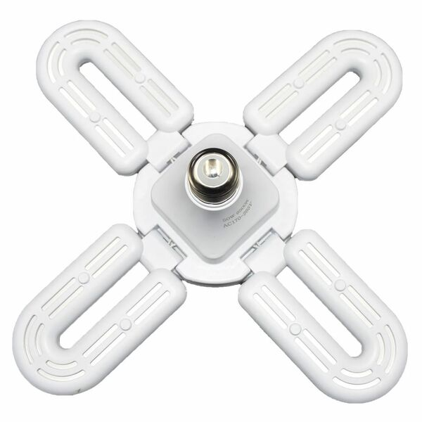 Πτυσσόμενη Λάμπα LED E27 60W Ψυχρό Λευκό Φώς 220V με 5 Πτερύγια Πτυσσόμενη Λάμπα LED E27 60W Ψυχρό Λευκό Φώς 220V με 5 Πτερύγια