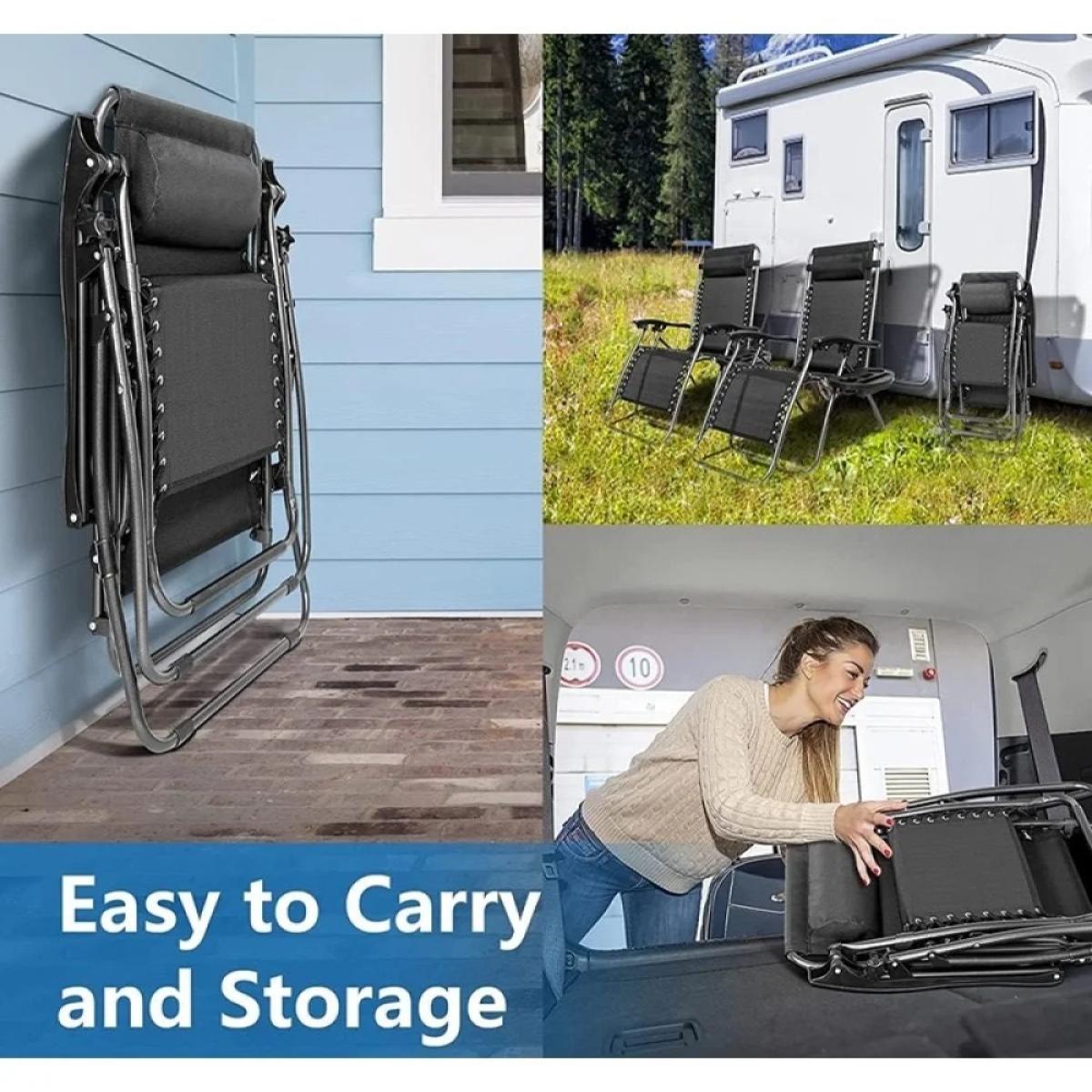 Πτυσσόμενη Μεταλλική Καρέκλα-Ξαπλώστρα με Ρυθμιζόμενη Πλάτη και Προσκέφαλο-Μαξιλάρι Πτυσσόμενη Μεταλλική Καρέκλα-Ξαπλώστρα με Ρυθμιζόμενη Πλάτη και Προσκέφαλο-Μαξιλάρι