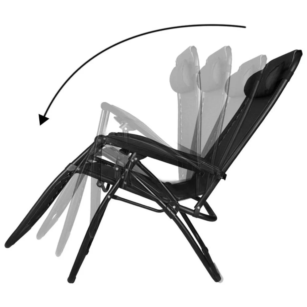 Πτυσσόμενη Μεταλλική Καρέκλα Μαύρη 66 x 108 x 158 cm Πτυσσόμενη Μεταλλική Καρέκλα Μαύρη 66 x 108 x 158 cm