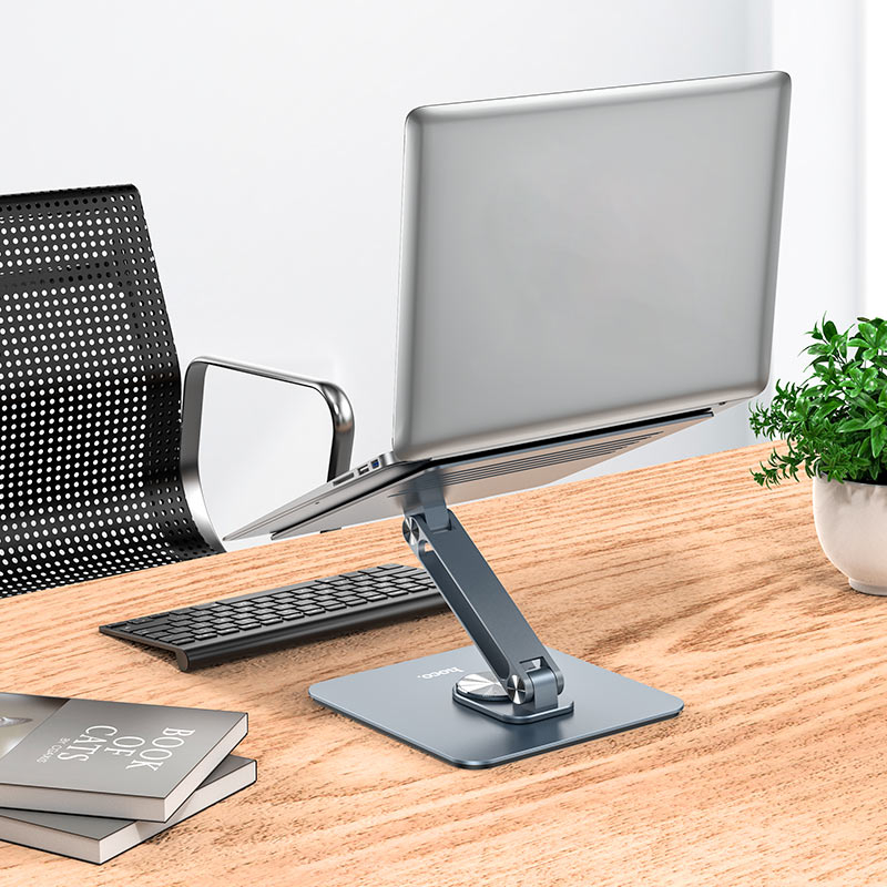 Πτυσσόμενη Περιστρεφόμενη Βάση Laptop & Tablet Αλουμινίου 360° - Ρυθμιζόμενη Επιτραπέζια Βάση Γραφείου - Hoco Πτυσσόμενη Περιστρεφόμενη Βάση Laptop & Tablet Αλουμινίου 360° - Ρυθμιζόμενη Επιτραπέζια Βάση Γραφείου - Hoco