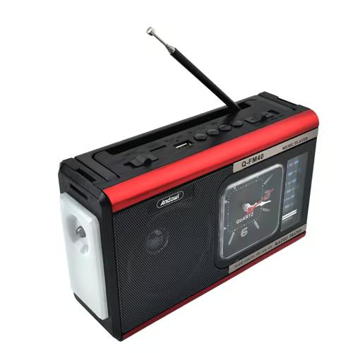 Ραδιόφωνο με Ρολόι ,Ηχείο Bluetooth, Φακό,Mp3 Player και Αναλογικό Χειρισμό Andowl Κόκκινο-Μαύρο Ραδιόφωνο με Ρολόι ,Ηχείο Bluetooth, Φακό,Mp3 Player και Αναλογικό Χειρισμό Andowl Κόκκινο-Μαύρο