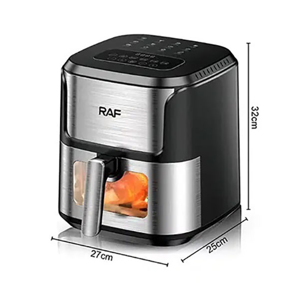 RAF Air Frier Φριτέζα Αέρος 1800W με Αποσπώμενο Κάδο 8,6L Ασημί RAF Air Frier Φριτέζα Αέρος 1800W με Αποσπώμενο Κάδο 8,6L Ασημί
