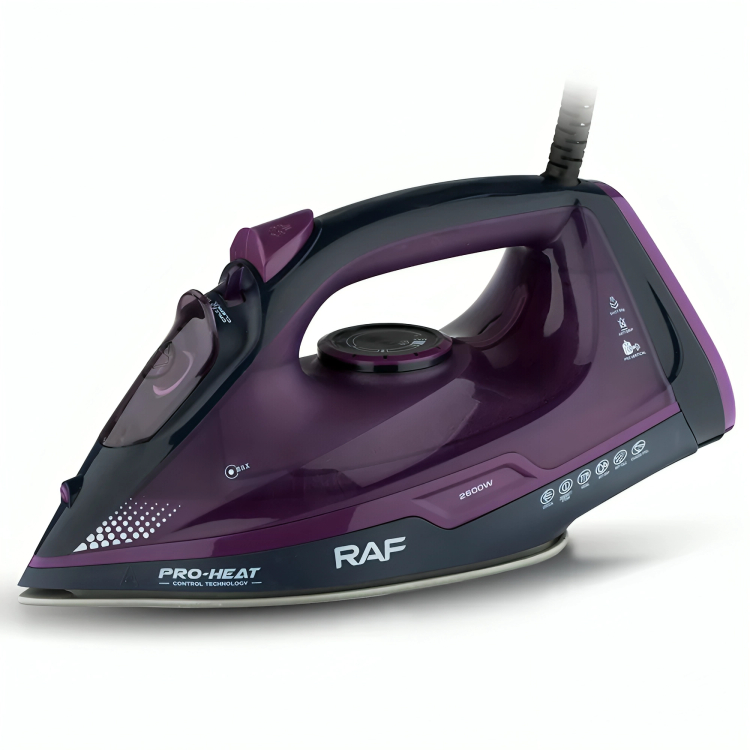 RAF Ηλεκτρικό Σίδερο Ατμού 2600W με Αντικολλητική Πλάκα RAF Ηλεκτρικό Σίδερο Ατμού 2600W με Αντικολλητική Πλάκα