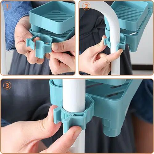 Ράφι Οργάνωσης Νεροχύτη 9.5x10x19cm – Πετρόλ Ράφι Οργάνωσης Νεροχύτη 9.5x10x19cm – Πετρόλ