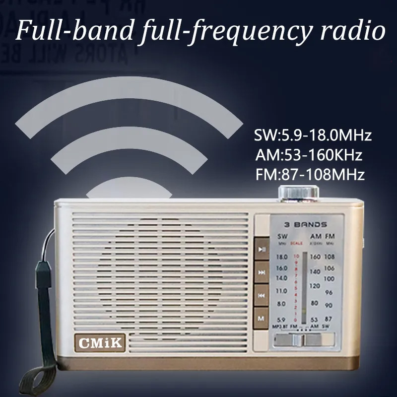 Ρετρό Ασύρματο Φορητό Ηχείο Bluetooth - Ραδιόφωνο CMiK 5W με Ροδέλα TF, USB, AUX - Γκρι Ρετρό Ασύρματο Φορητό Ηχείο Bluetooth - Ραδιόφωνο CMiK 5W με Ροδέλα TF, USB, AUX - Γκρι