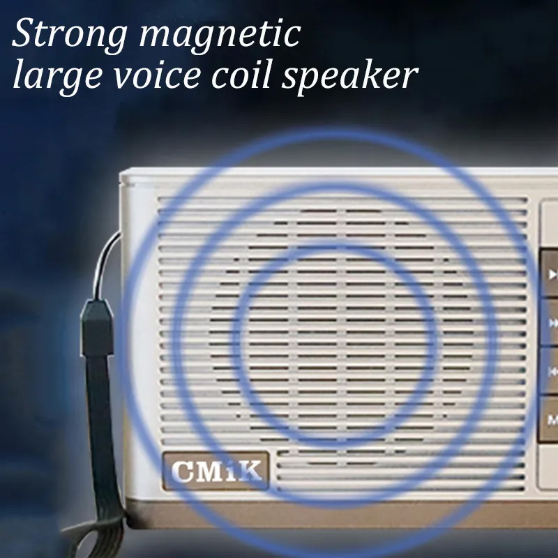 Ρετρό Ασύρματο Φορητό Ηχείο Bluetooth - Ραδιόφωνο CMiK 5W με Ροδέλα TF, USB, AUX - Γκρι Ρετρό Ασύρματο Φορητό Ηχείο Bluetooth - Ραδιόφωνο CMiK 5W με Ροδέλα TF, USB, AUX - Γκρι