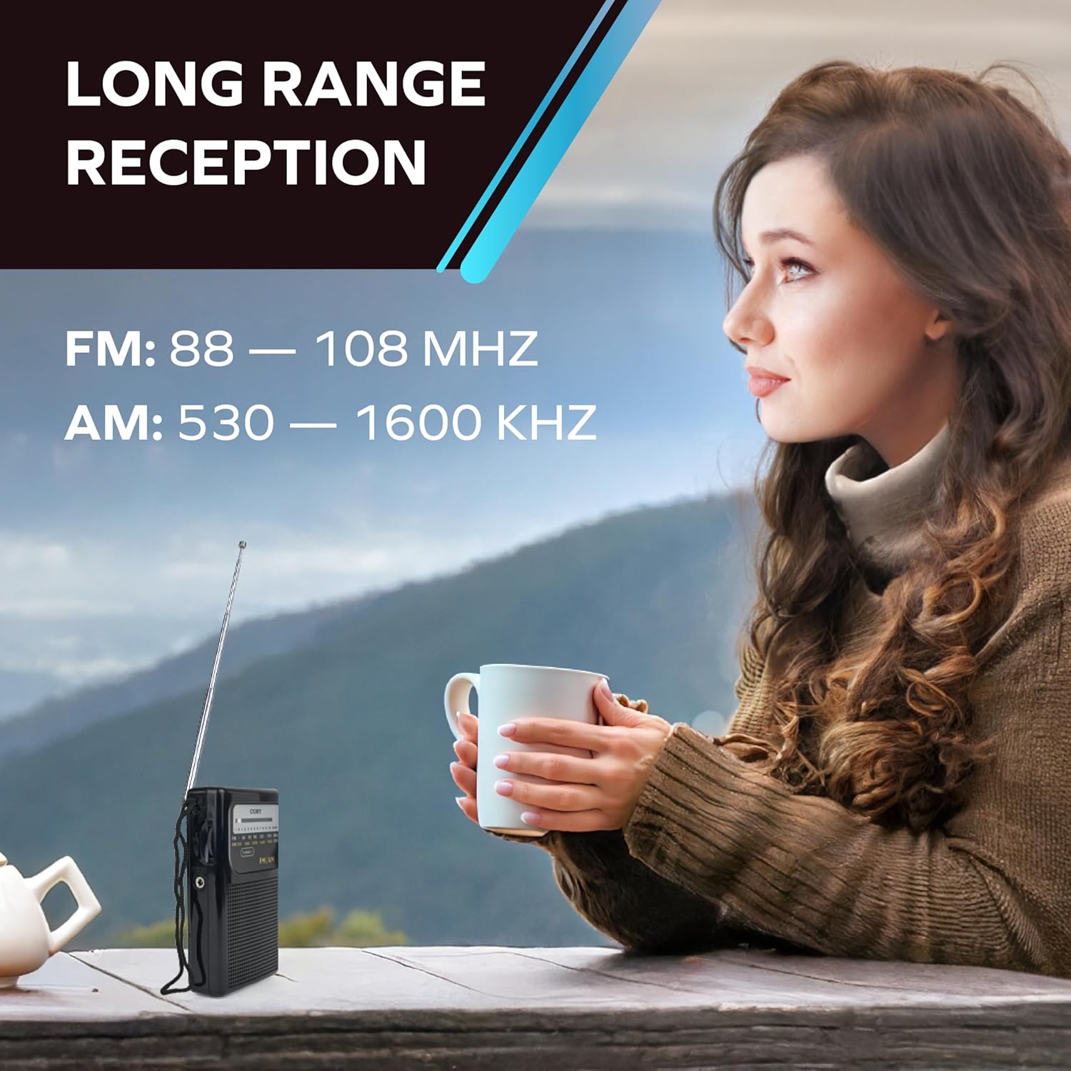 Retro Φορητό Ραδιόφωνο AM-FM Μαύρο - CMiK Retro Φορητό Ραδιόφωνο AM-FM Μαύρο - CMiK