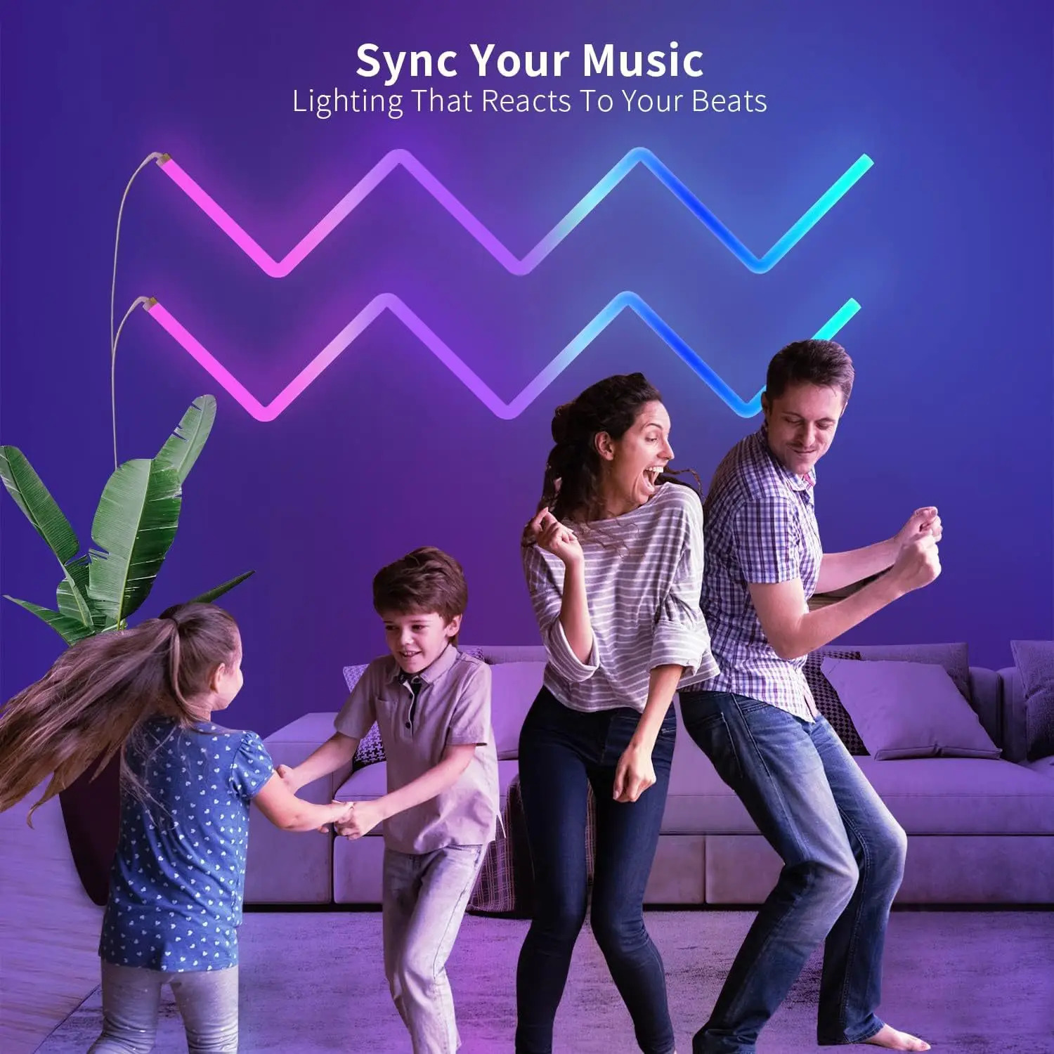 RGB LED DIY Φωτιστικό Τοίχου Ζιγκ-Ζαγκ με Λειτουργία Μουσικής - Με Τηλεχειριστήριο, WiFi και App TUYA RGB LED DIY Φωτιστικό Τοίχου Ζιγκ-Ζαγκ με Λειτουργία Μουσικής - Με Τηλεχειριστήριο, WiFi και App TUYA