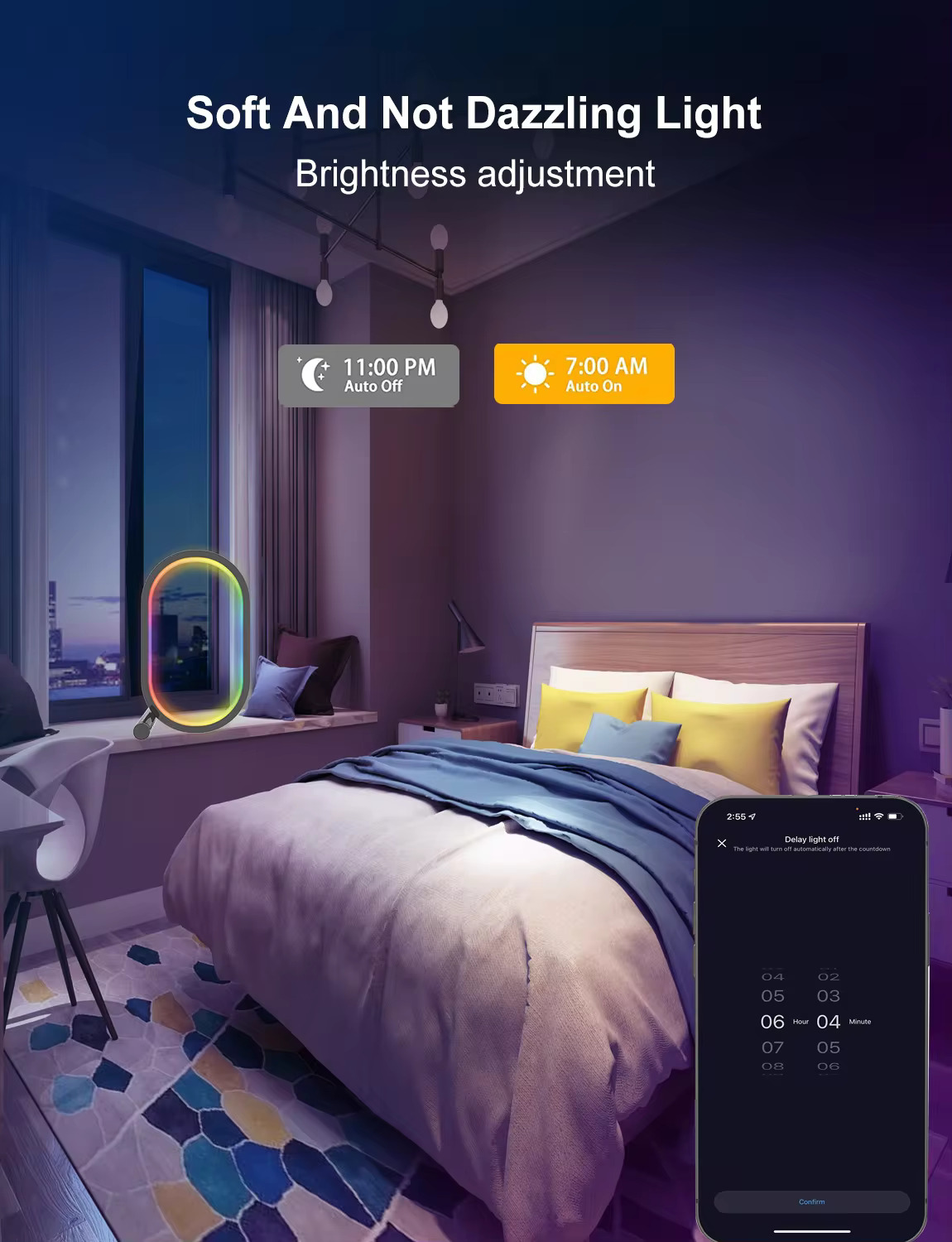 RGB LED Επιτραπέζιο Κυκλικό Φωτιστικό με Λειτουργία Μουσικής - Με Τηλεχειριστήριο, WiFi και App TUYA RGB LED Επιτραπέζιο Κυκλικό Φωτιστικό με Λειτουργία Μουσικής - Με Τηλεχειριστήριο, WiFi και App TUYA