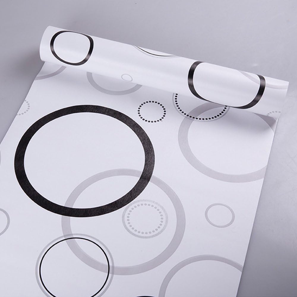 Ρολό Αυτοκόλλητη Αδιάβροχη Ταπετσαρία Τοίχου Μινιμαλ Κύκλοι 200 x 45cm Ρολό Αυτοκόλλητη Αδιάβροχη Ταπετσαρία Τοίχου Μινιμαλ Κύκλοι 200 x 45cm