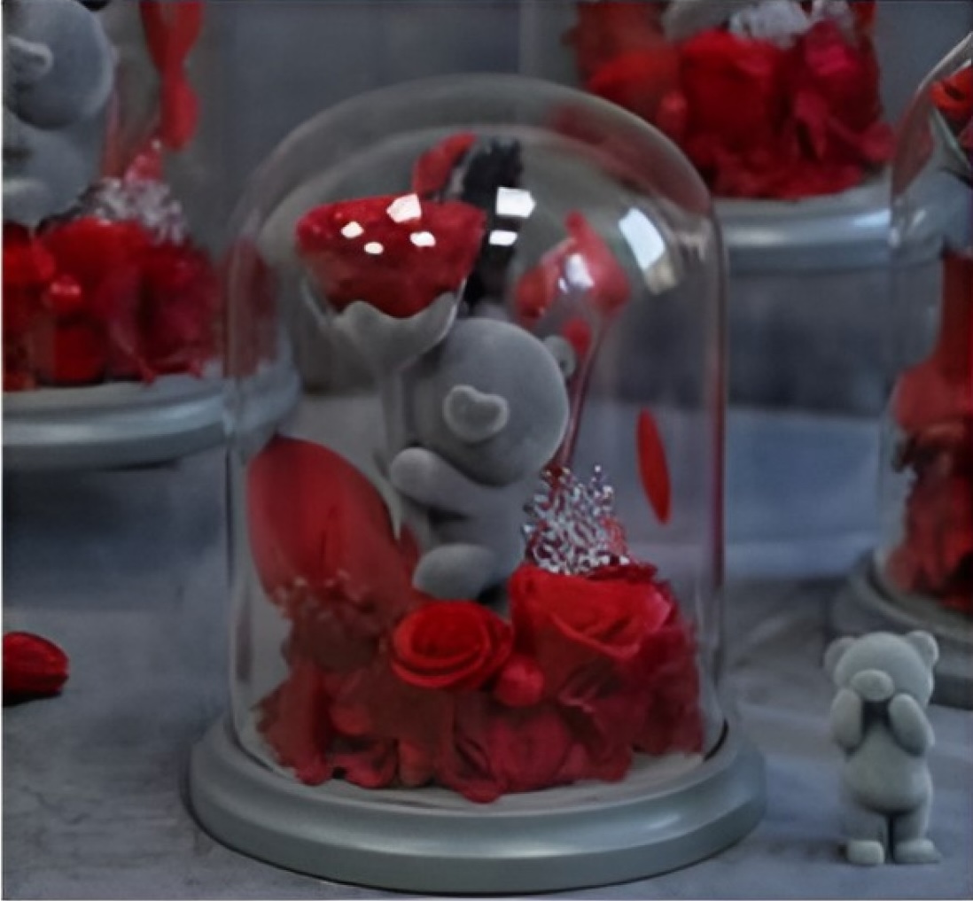 Ρομαντικό Δώρο Γυάλινος Θόλος με Αρκουδάκι και Τριαντάφυλλο Ρομαντικό Δώρο Γυάλινος Θόλος με Αρκουδάκι και Τριαντάφυλλο