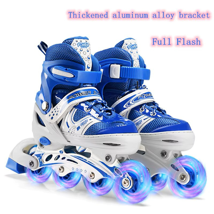 Ρυθμιζόμενα Roller Skates 4 Τροχών Παιδικά – Φωτιζόμενοι Τροχοί, Ασφάλεια & Άνεση | Μπλε Ρυθμιζόμενα Roller Skates 4 Τροχών Παιδικά – Φωτιζόμενοι Τροχοί, Ασφάλεια & Άνεση | Μπλε