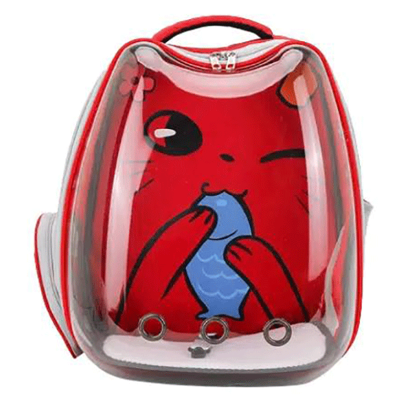 Σακίδιο Πλάτης Μεταφοράς για Σκυλάκια & Γάτες 40x33x25εκ Με Σχέδιο Κόκκινο Γατάκι Σακίδιο Πλάτης Μεταφοράς για Σκυλάκια & Γάτες 40x33x25εκ Με Σχέδιο Κόκκινο Γατάκι