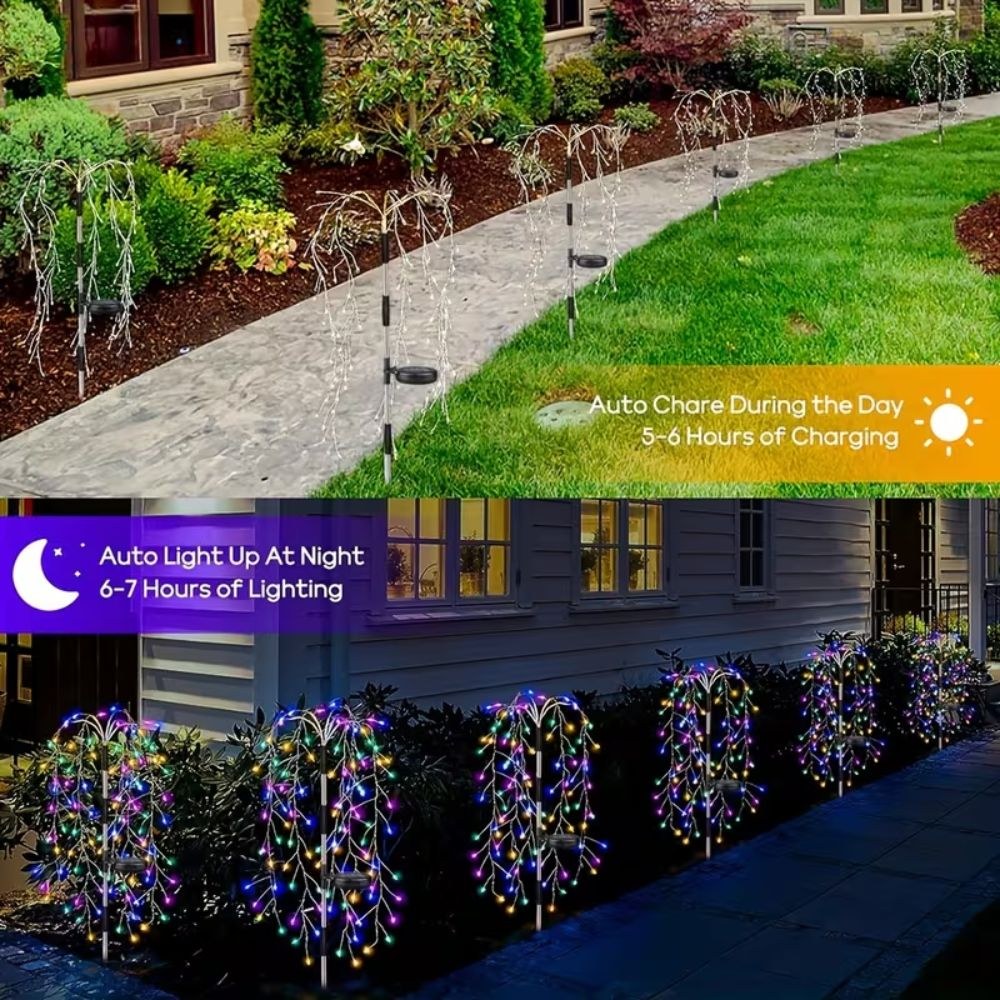 Σετ 2 τμχ Ηλιακά Φωτάκια LED Εξωτερικού Χώρου 200 LED IP44 – Κρεμαστά με 8 Λειτουργίες Σετ 2 τμχ Ηλιακά Φωτάκια LED Εξωτερικού Χώρου 200 LED IP44 – Κρεμαστά με 8 Λειτουργίες