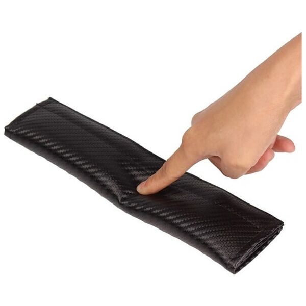 Σετ 2τμχ Κεντητά Μαξιλαράκια Ζώνης BMW Carbon σε Μαύρο Χρώμα Σετ 2τμχ Κεντητά Μαξιλαράκια Ζώνης BMW Carbon σε Μαύρο Χρώμα