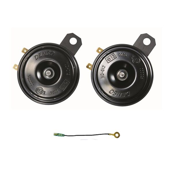 Σετ 2x Αδιάβροχες Κόρνες Αυτοκινήτου με 2 Τόνους - Μπάσα & Πρίμα - Denso Σετ 2x Αδιάβροχες Κόρνες Αυτοκινήτου με 2 Τόνους - Μπάσα & Πρίμα - Denso