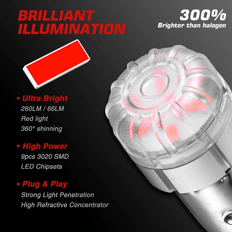 Σετ 2x Διπολικοί Λαμπτήρες Ψείρες LED 1157 Canbus 9 - 18V 6500K - NovSight Σετ 2x Διπολικοί Λαμπτήρες Ψείρες LED 1157 Canbus 9 - 18V 6500K - NovSight