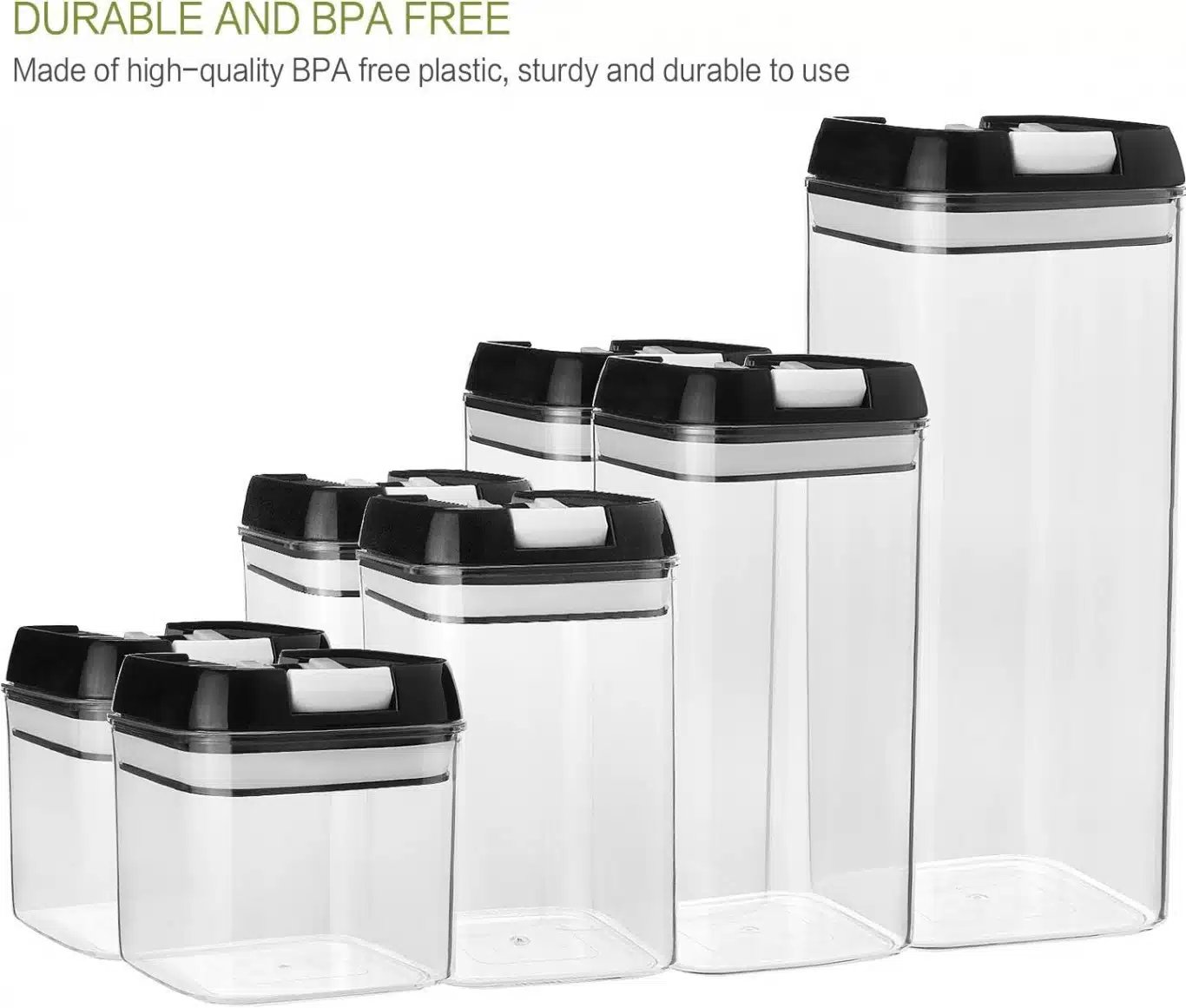 Σετ 7 Τεμαχίων Αεροστεγή Διάφανα Πλαστικά Δοχεία για Τρόφιμα Σετ 7 Τεμαχίων Αεροστεγή Διάφανα Πλαστικά Δοχεία για Τρόφιμα