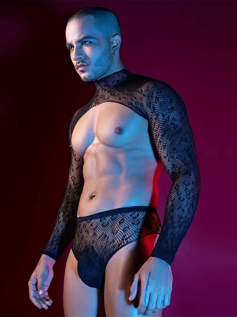 Ανδρικό Σετ Αισθησιακών Εσωρούχων - See Through - Ελαστικό One Size Ανδρικό Σετ Αισθησιακών Εσωρούχων - See Through - Ελαστικό One Size