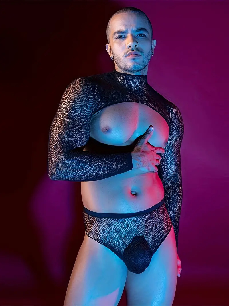 Ανδρικό Σετ Αισθησιακών Εσωρούχων - See Through - Ελαστικό One Size Ανδρικό Σετ Αισθησιακών Εσωρούχων - See Through - Ελαστικό One Size