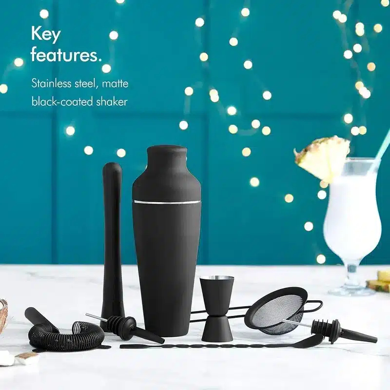 Σετ για Cocktail με Shaker Matt Black και Βιβλίο Συνταγών Σετ για Cocktail με Shaker Matt Black και Βιβλίο Συνταγών