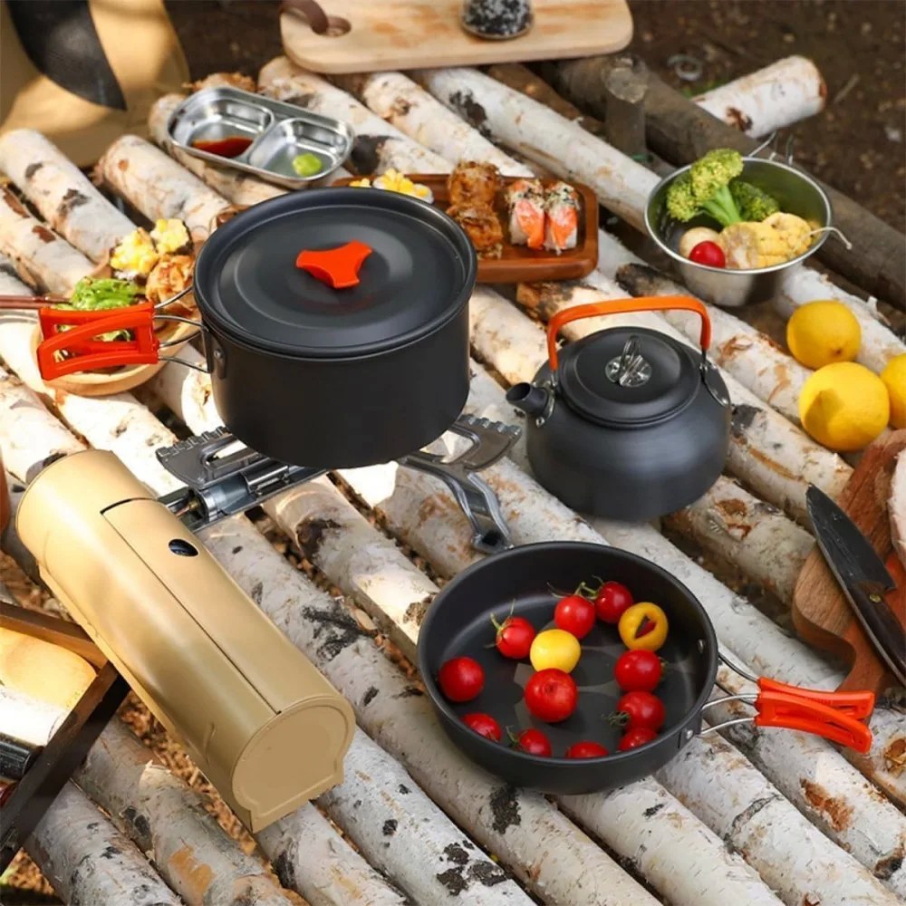 Σετ Μαγειρικής Camping 10 Τεμαχίων με Βραστήρα & Κατσαρόλα – Φορητό, Ελαφρύ & Αντικολλητικό | Ποιότητα Κατάλληλη για Τρόφιμα, Χωρίς BPA Σετ Μαγειρικής Camping 10 Τεμαχίων με Βραστήρα & Κατσαρόλα – Φορητό, Ελαφρύ & Αντικολλητικό | Ποιότητα Κατάλληλη για Τρόφιμα, Χωρίς BPA
