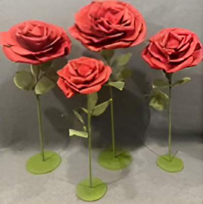 Σετ Τεχνητά Διακοσμητικά Τριαντάφυλλα 4τμχ με Βάση 140–170cm Premium Decor Σετ Τεχνητά Διακοσμητικά Τριαντάφυλλα 4τμχ με Βάση 140–170cm Premium Decor