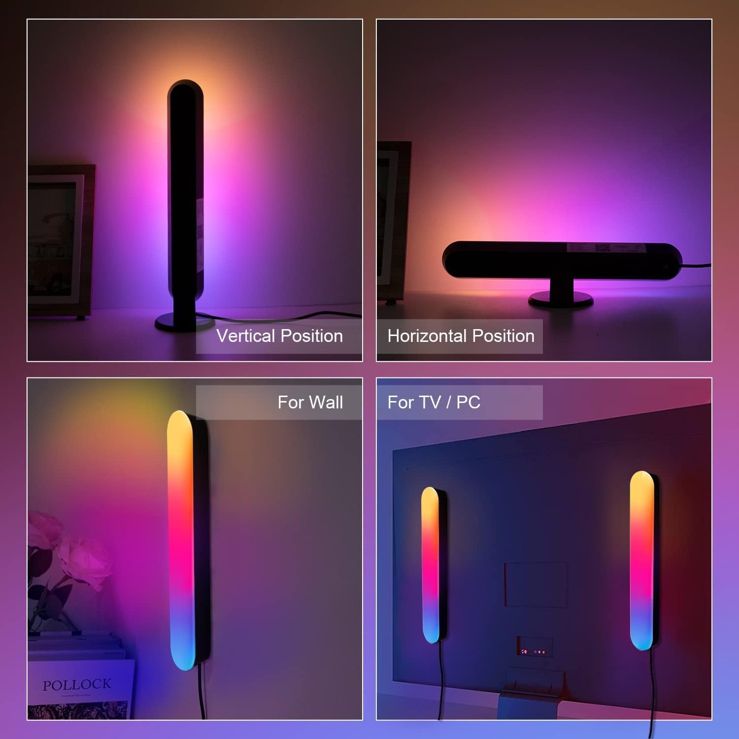 Smart LED RGB Μπάρες Φωτισμού με Τηλεχειριστήριο, App & Φωνητικό Έλεγχο - Για Gaming & TV Smart LED RGB Μπάρες Φωτισμού με Τηλεχειριστήριο, App & Φωνητικό Έλεγχο - Για Gaming & TV