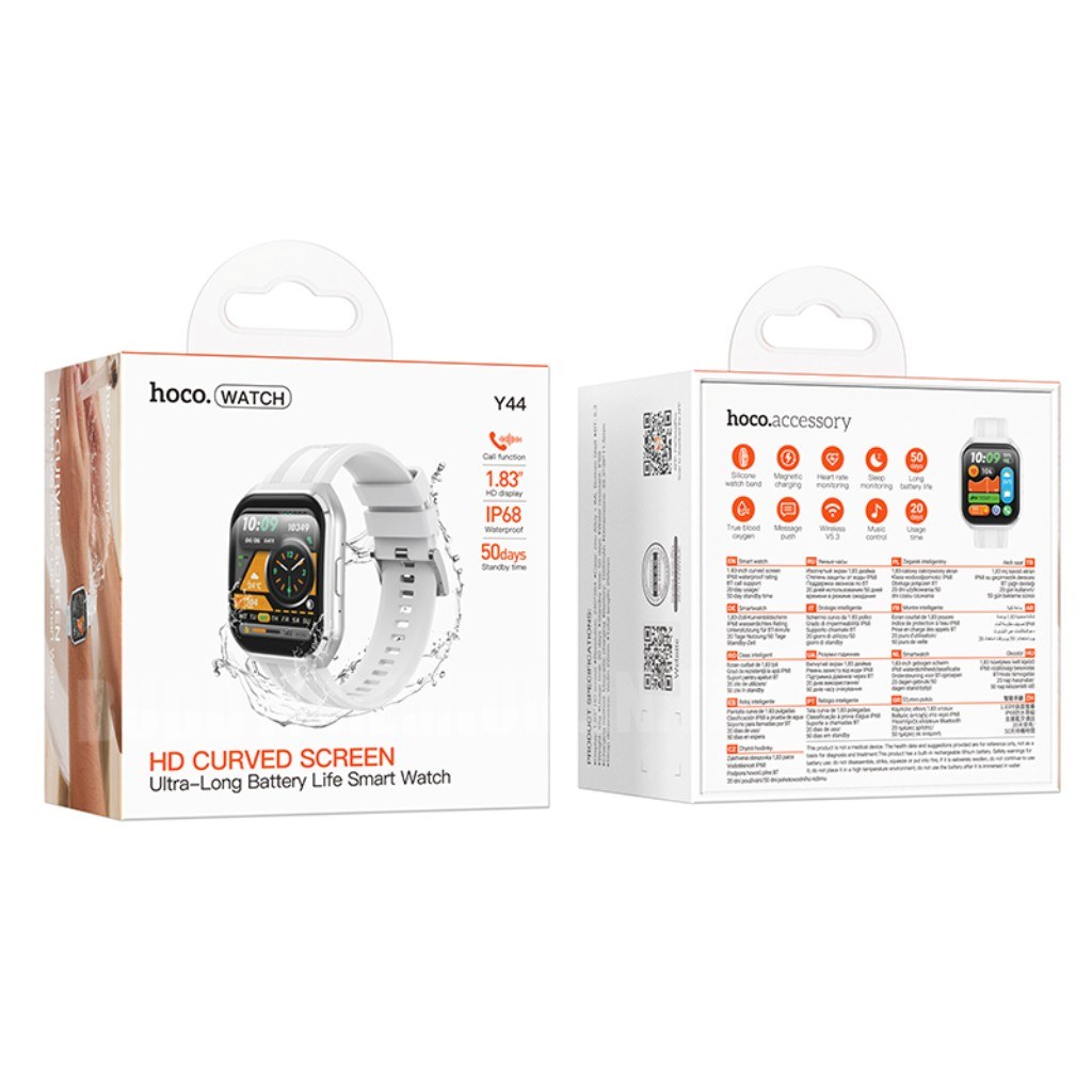 Smartwatch HOCO – Bluetooth Κλήσεις, 1.83 HD Οθόνη, IP68, Καρδιακοί Παλμοί και Μπαταρία 1000mAh Smartwatch HOCO – Bluetooth Κλήσεις, 1.83 HD Οθόνη, IP68, Καρδιακοί Παλμοί και Μπαταρία 1000mAh