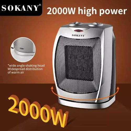 Sokany Κερααμικό Ηλεκτρικό Αερόθερμο Δαπέδου 2000W με 2 Βαθμίδες Θέρμανσης - Πλέγμα Ασφαλείας & Λειτουργία Περιστροφής Sokany Κερααμικό Ηλεκτρικό Αερόθερμο Δαπέδου 2000W με 2 Βαθμίδες Θέρμανσης - Πλέγμα Ασφαλείας & Λειτουργία Περιστροφής