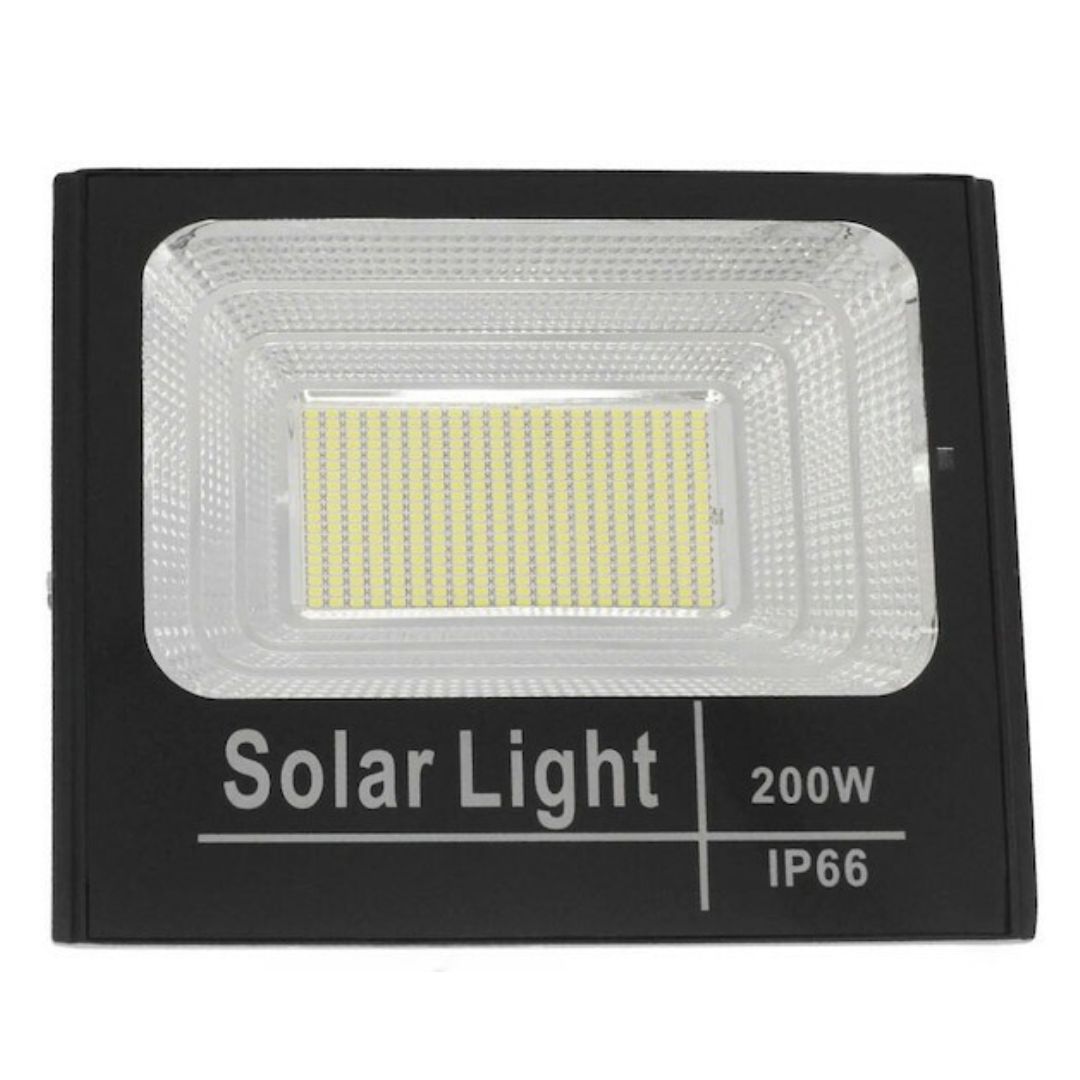 Στεγανός Ηλιακός Προβολέας LED 200W Ψυχρό Λευκό Φως με Τηλεχειριστήριο IP66 Στεγανός Ηλιακός Προβολέας LED 200W Ψυχρό Λευκό Φως με Τηλεχειριστήριο IP66
