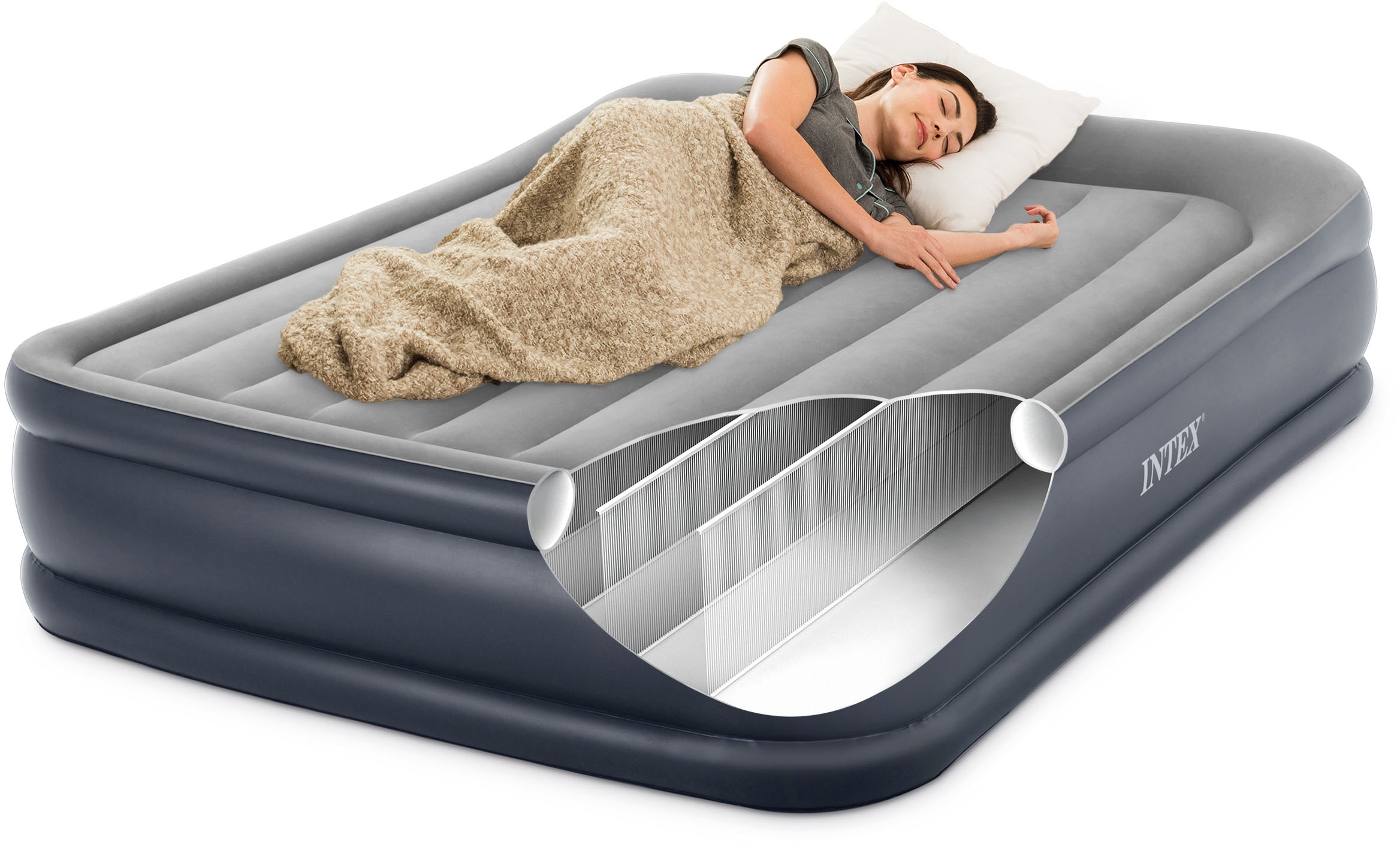 Στρώμα Ύπνου Με Εσωτερική Αντλία 152x203x42cm Intex-64136 Στρώμα Ύπνου Με Εσωτερική Αντλία 152x203x42cm Intex-64136