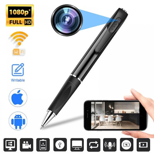 Στυλό με Κάμερα WiFi Full HD 1080P με Live Streaming και Ανίχνευση Κίνησης Στυλό με Κάμερα WiFi Full HD 1080P με Live Streaming και Ανίχνευση Κίνησης