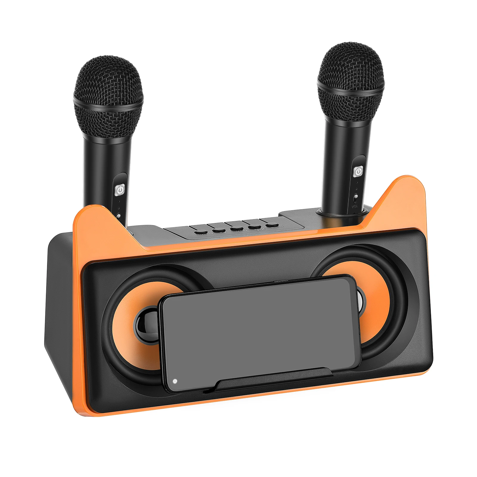 Σύστημα Karaoke με ασύρματα μικρόφωνα και SD, USB, AUX, TF μαύρο Σύστημα Karaoke με ασύρματα μικρόφωνα και SD, USB, AUX, TF μαύρο