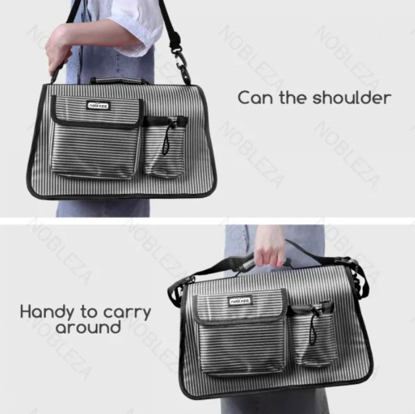 Τσάντα Μεταφοράς Κατοικιδίων Σκύλου & Γάτας – Ριγέ Ασπρόμαυρη, Αδιάβροχη, 53.5 x 23 x 27 cm Τσάντα Μεταφοράς Κατοικιδίων Σκύλου & Γάτας – Ριγέ Ασπρόμαυρη, Αδιάβροχη, 53.5 x 23 x 27 cm