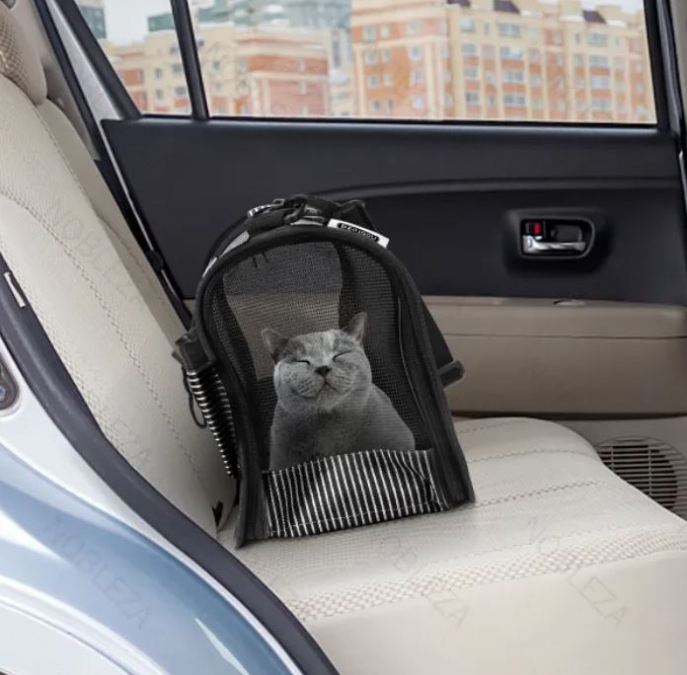 Τσάντα Μεταφοράς Κατοικιδίων Σκύλου & Γάτας – Ριγέ Ασπρόμαυρη, Αδιάβροχη, 53.5 x 23 x 27 cm Τσάντα Μεταφοράς Κατοικιδίων Σκύλου & Γάτας – Ριγέ Ασπρόμαυρη, Αδιάβροχη, 53.5 x 23 x 27 cm